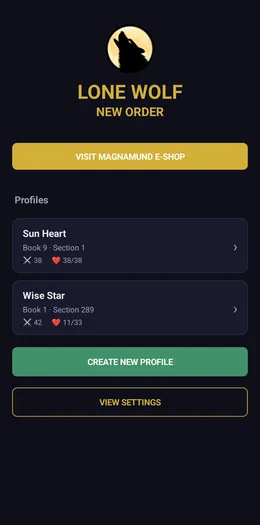 Home screen with reading profiles and their progress